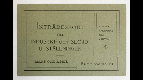 X Inträdeskort utsida