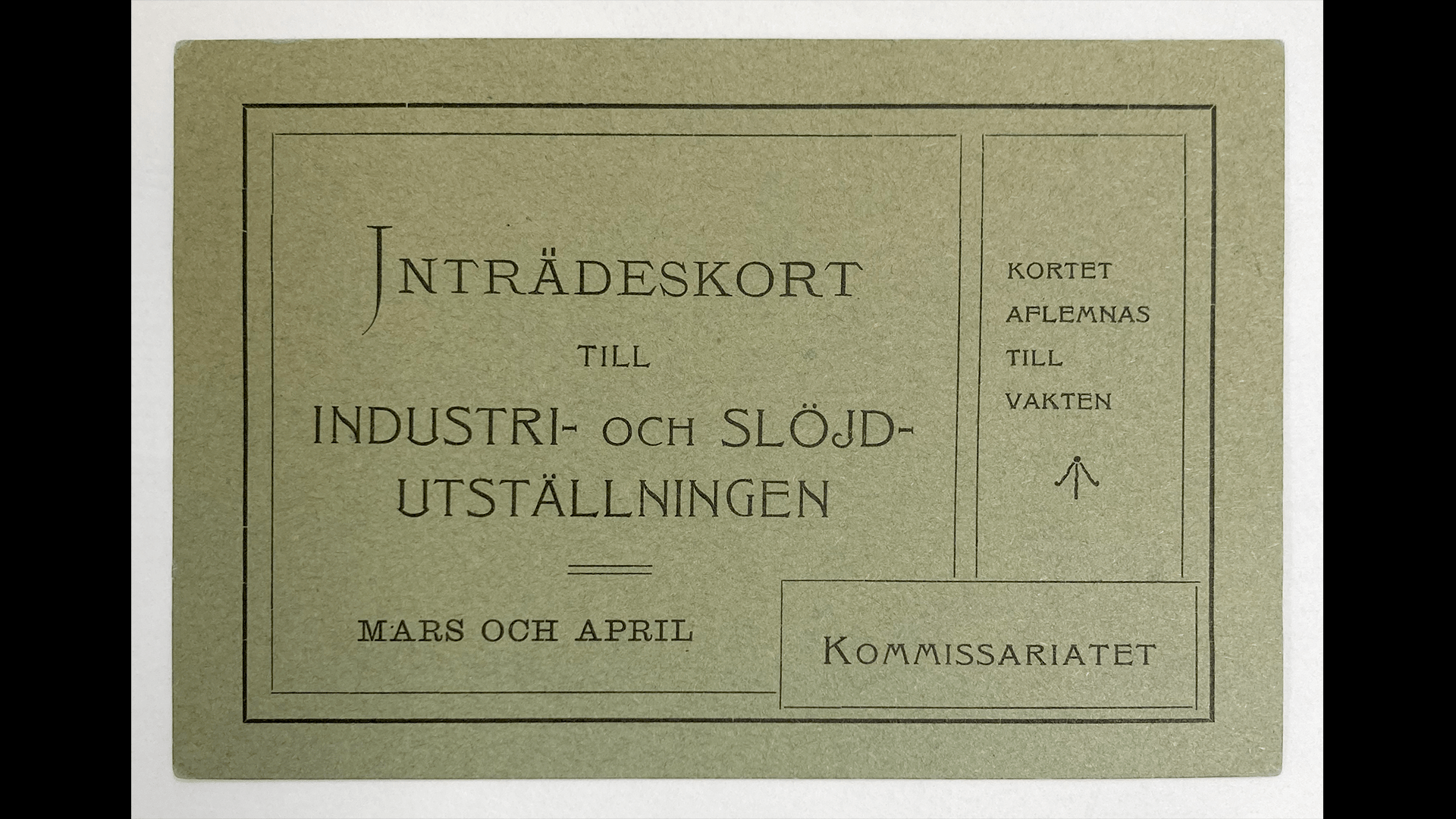 X Inträdeskort utsida