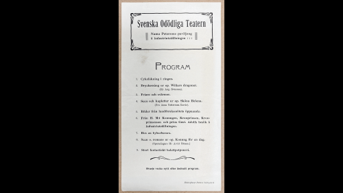 X Teaterprogram