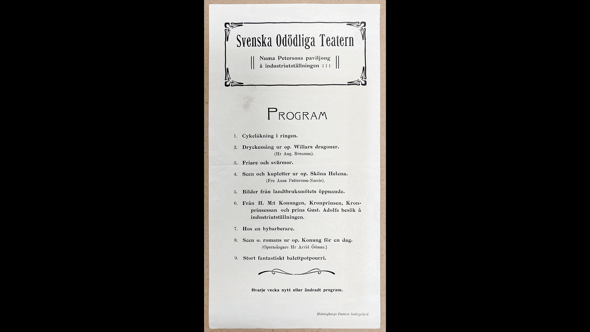 X Teaterprogram